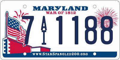 MD license plate 7AI1188