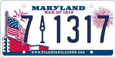 MD license plate 7AI1317