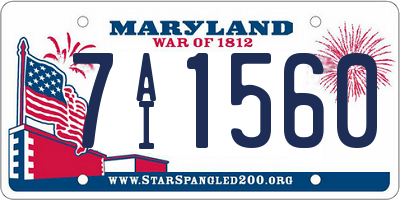 MD license plate 7AI1560
