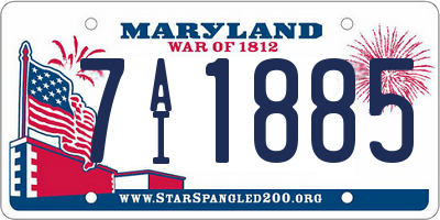 MD license plate 7AI1885
