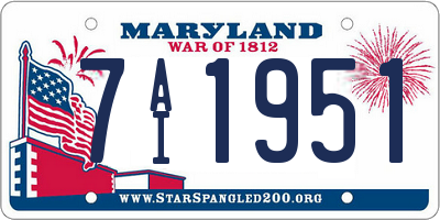 MD license plate 7AI1951