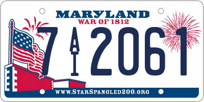 MD license plate 7AI2061
