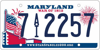 MD license plate 7AI2257