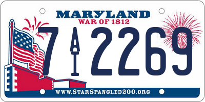MD license plate 7AI2269