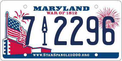 MD license plate 7AI2296