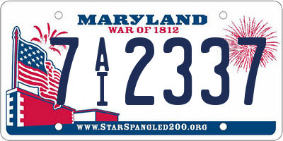 MD license plate 7AI2337