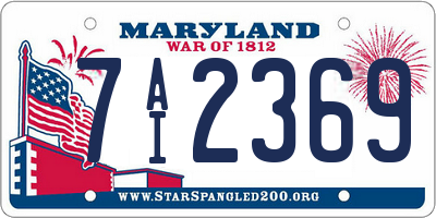 MD license plate 7AI2369