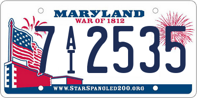 MD license plate 7AI2535