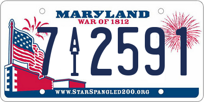 MD license plate 7AI2591