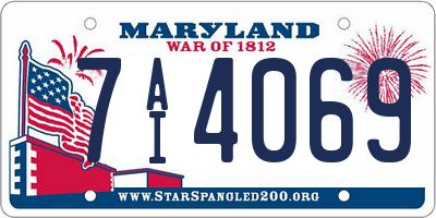 MD license plate 7AI4069