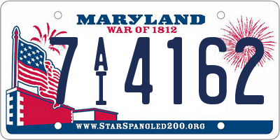 MD license plate 7AI4162