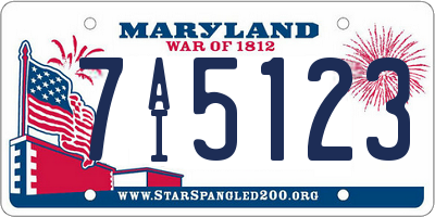 MD license plate 7AI5123