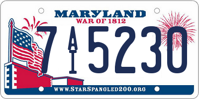 MD license plate 7AI5230
