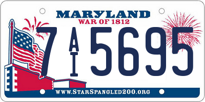 MD license plate 7AI5695