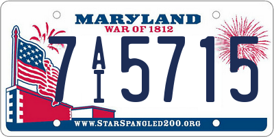 MD license plate 7AI5715