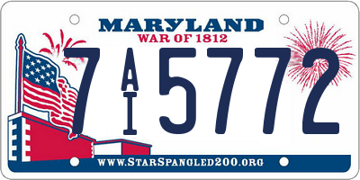 MD license plate 7AI5772