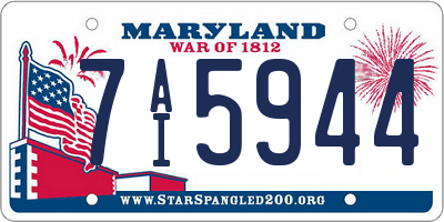 MD license plate 7AI5944