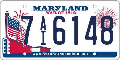 MD license plate 7AI6148