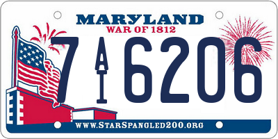 MD license plate 7AI6206