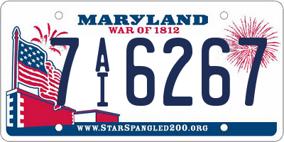 MD license plate 7AI6267