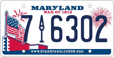 MD license plate 7AI6302