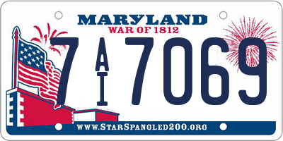MD license plate 7AI7069