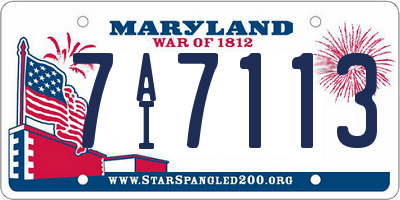 MD license plate 7AI7113