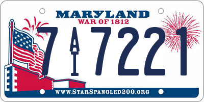 MD license plate 7AI7221