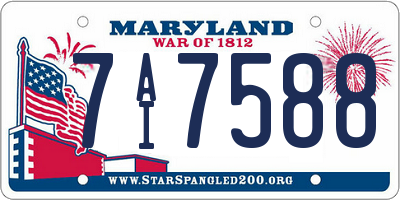 MD license plate 7AI7588