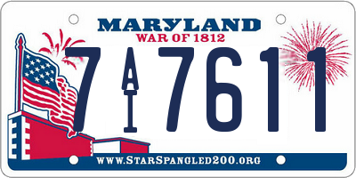 MD license plate 7AI7611