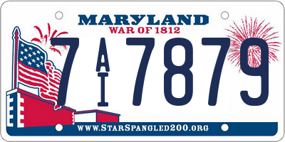 MD license plate 7AI7879