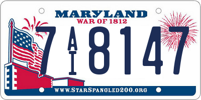 MD license plate 7AI8147