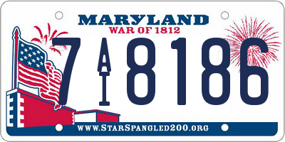 MD license plate 7AI8186