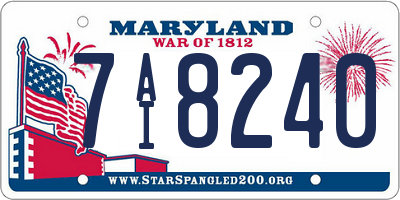 MD license plate 7AI8240