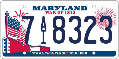 MD license plate 7AI8323