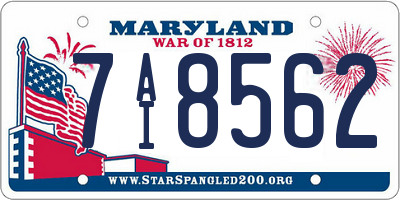 MD license plate 7AI8562