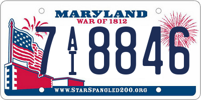 MD license plate 7AI8846