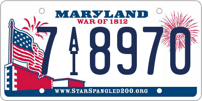 MD license plate 7AI8970