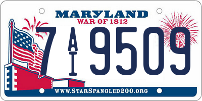 MD license plate 7AI9509