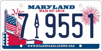 MD license plate 7AI9551
