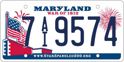 MD license plate 7AI9574