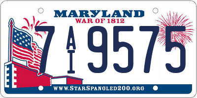 MD license plate 7AI9575