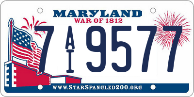 MD license plate 7AI9577