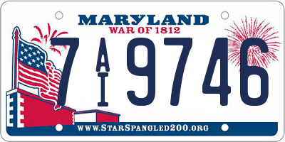 MD license plate 7AI9746