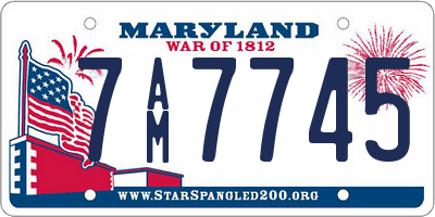 MD license plate 7AM7745