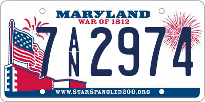 MD license plate 7AN2974