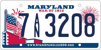 MD license plate 7AN3208
