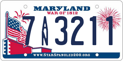 MD license plate 7AN3211
