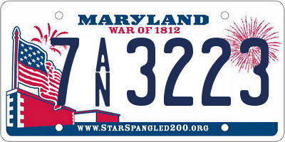 MD license plate 7AN3223