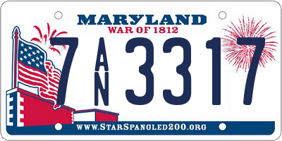 MD license plate 7AN3317
